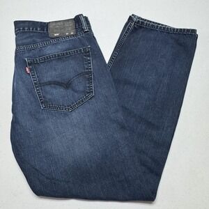 Levis 505 Jeans‎ Mens 36 Blue Denim Straight Leg Medium Wash Classic Work 36x31